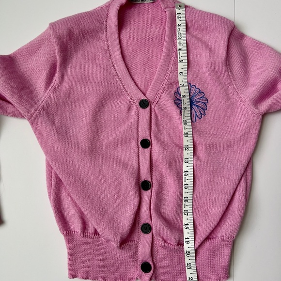 Pink Floral Embroidered Women's Sweater - Picture 5 of 5